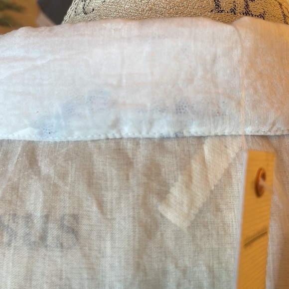 Grand & Greene white short sleeve large sheer blouse - Picture 13 of 17